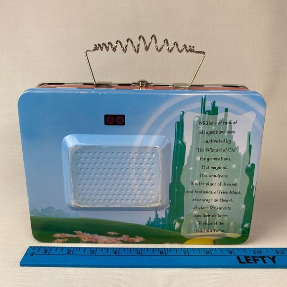 *RARE* Vintage WIZARD OF OZ "RUBY SLIPPERS" Television Tin LUNCH BOX! Vandor TV - Picture 4 of 14